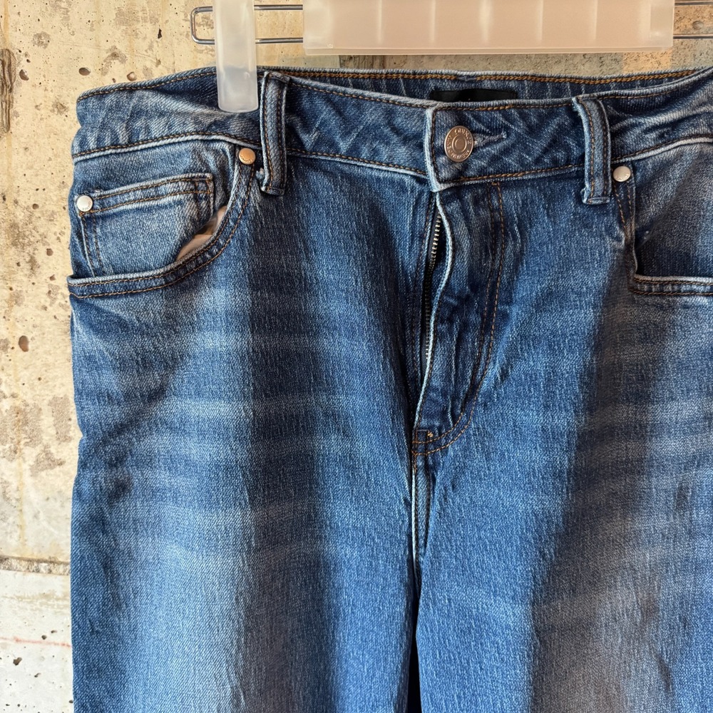Quince Bella Stretch Relaxed Straight Jeans Womens 30 Atlantic Blue Cotton Blend - Picture 2 of 11